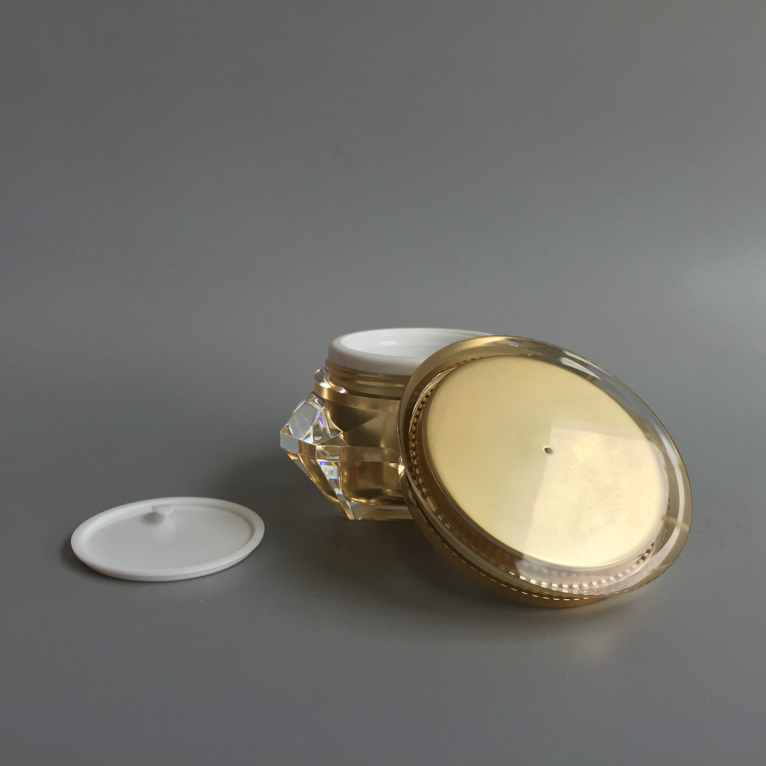 50ml Luxury Double Wall Acrylic Cosmetic Golden Jar