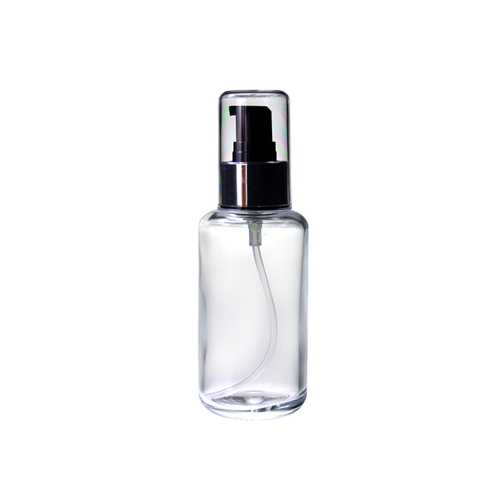 50ml Luxury Packaging Customized Glass Face Lotion body butter scrub Bottle PUMP Sprayer Frosted Skin Care Cream cosmetic jar