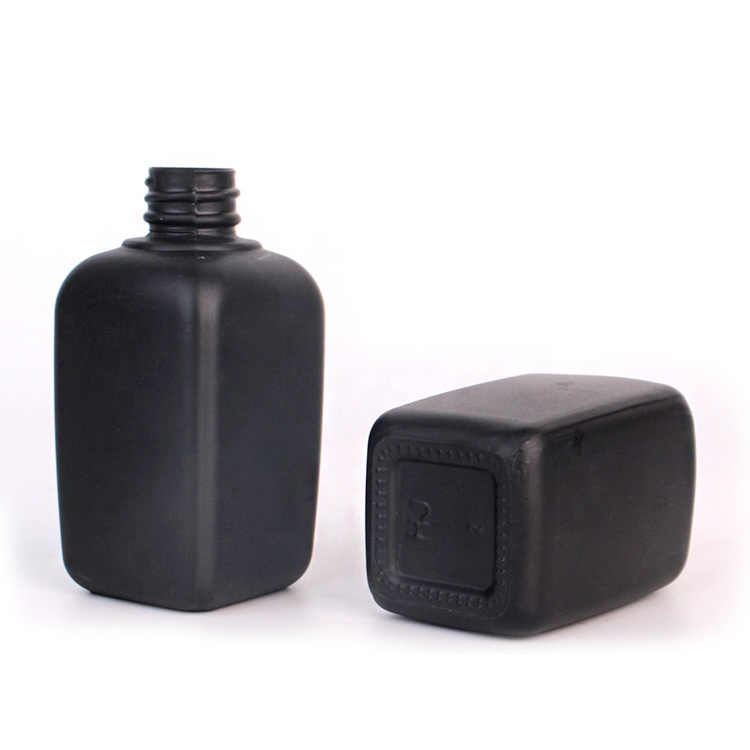 50ml Matte black glass cosmetic spray bottle with fine mist sprayer