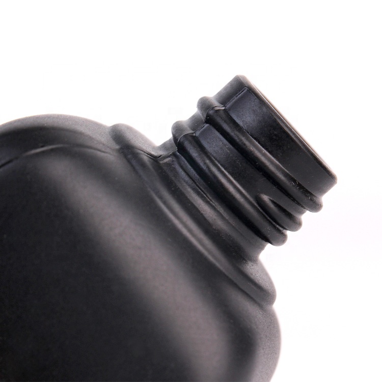 50ml Matte black glass cosmetic spray bottle with fine mist sprayer