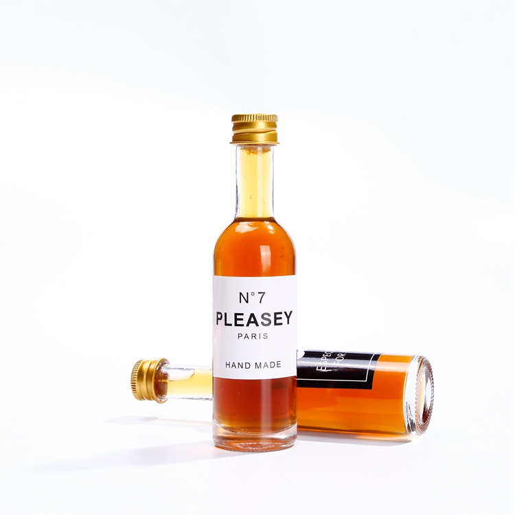 50ml Mini Glass Bottle Alcohol Drink Liquor Wine Whisky Bottle With Screw Lid Miniature Bottle For Spirits