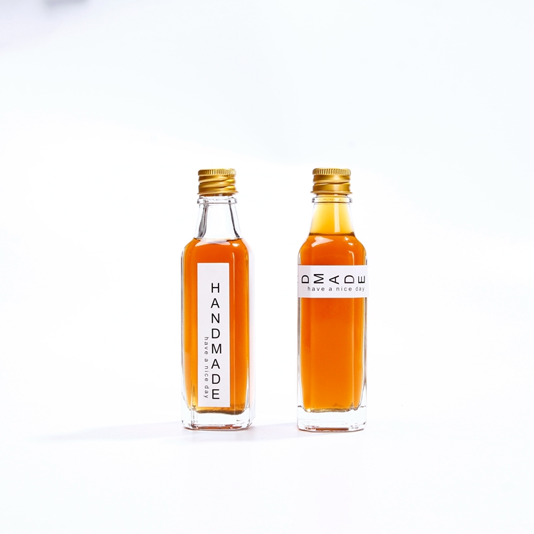 50ml Mini Glass Bottle Alcohol Drink Liquor Wine Whisky Bottle With Screw Lid Miniature Bottle For Spirits