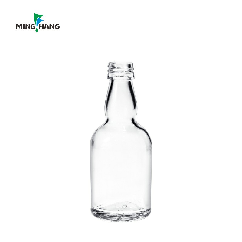 50ml Mini Party Favor Round Clear Alcohol Wine Glass Bottle With Proof Aluminum Cap