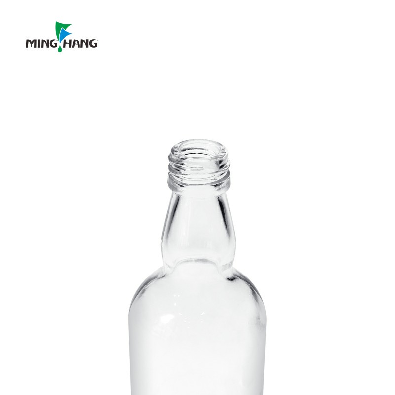 50ml Mini Party Favor Round Clear Alcohol Wine Glass Bottle With Proof Aluminum Cap