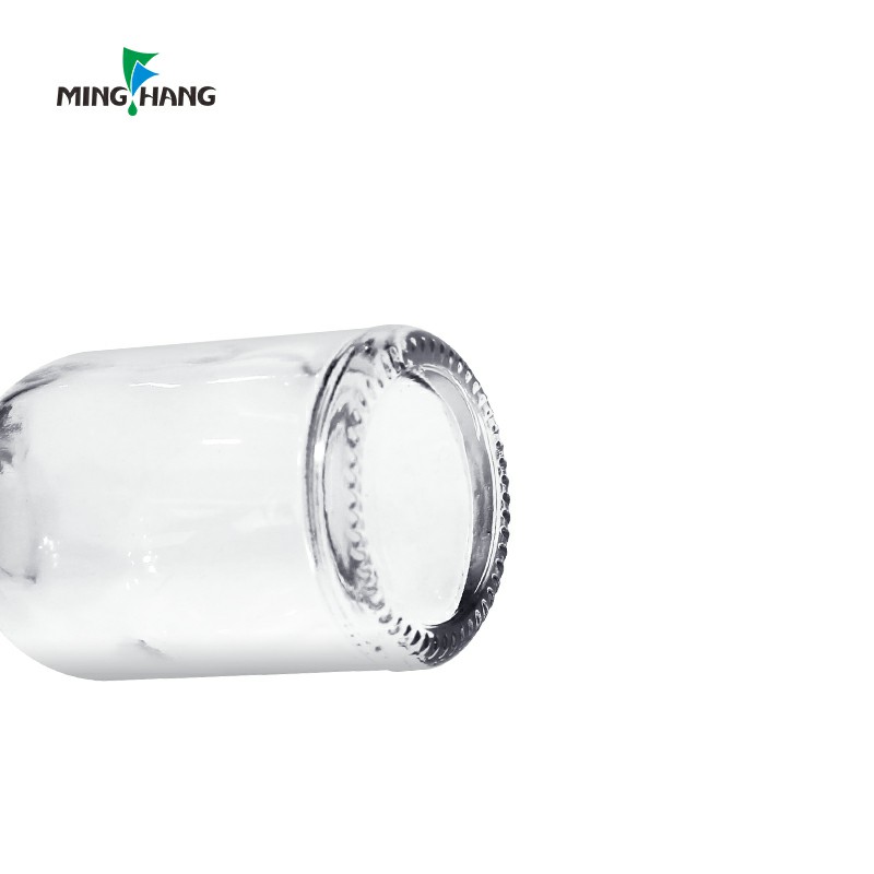 50ml Mini Party Favor Round Clear Alcohol Wine Glass Bottle With Proof Aluminum Cap