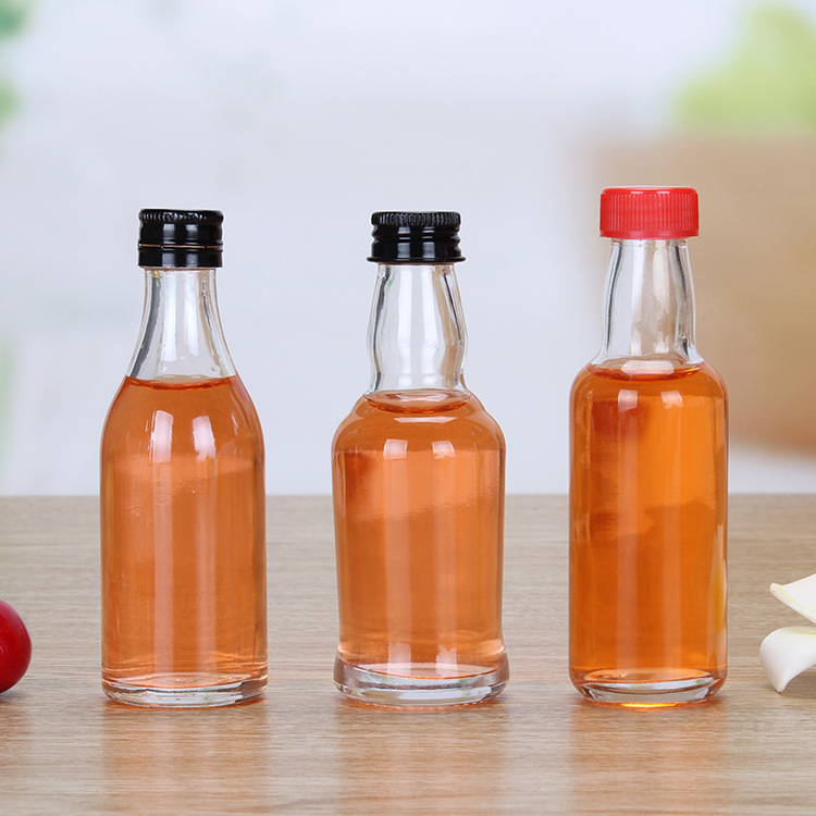 50ml Mini Small Sample Alcohol Juice Drinks Glass Wine Liquor Bottle with Screw Cap