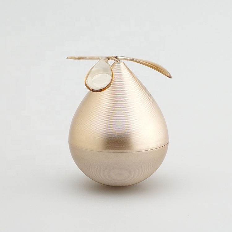 50ml New design cosmetic spherical plastic cream packaging jar with physical rotating plastic spoon