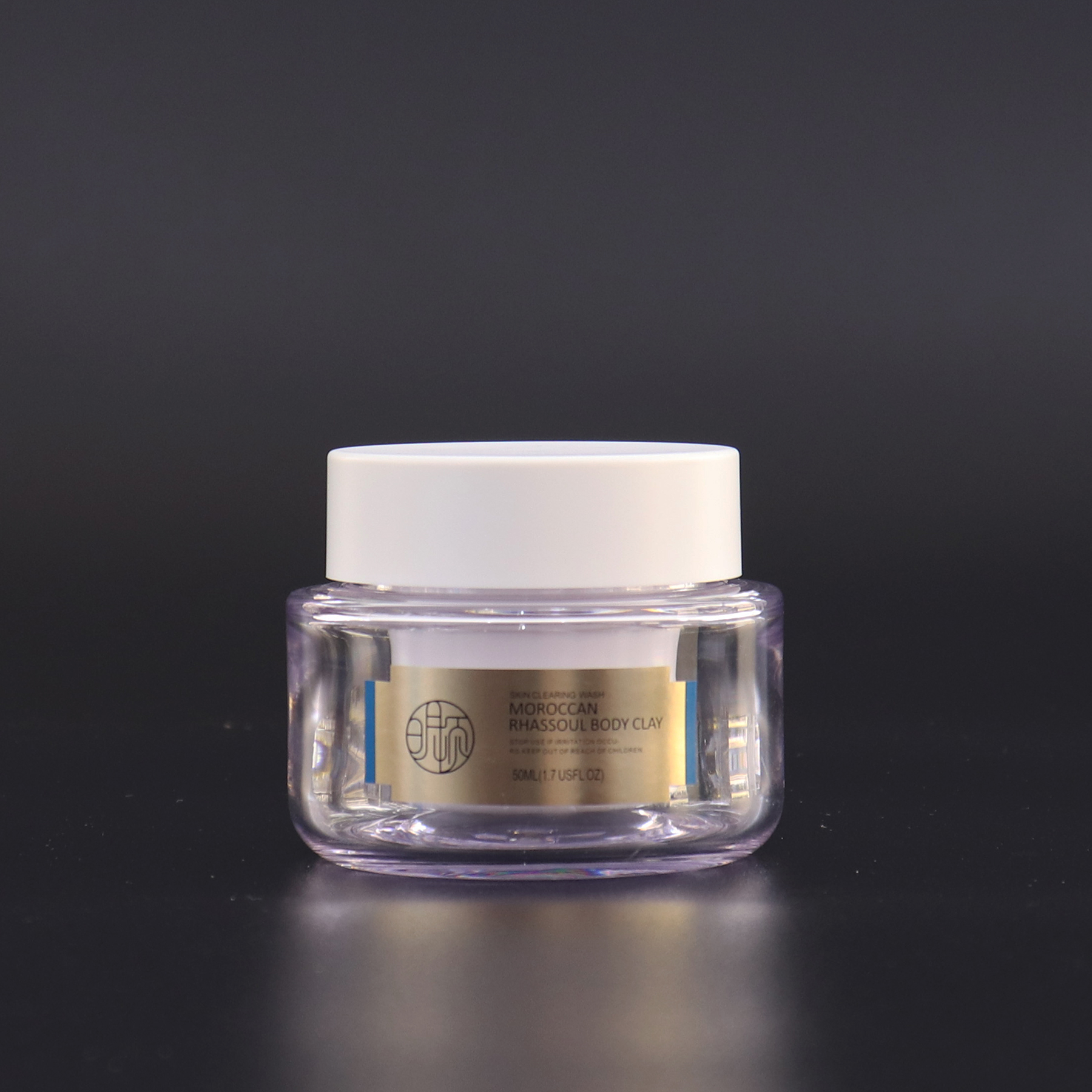 50ml PETG High Clear Plastic Jar Round Bottom Cream Jar Luxury Cosmetic Packaging With Lid Luxury Jar