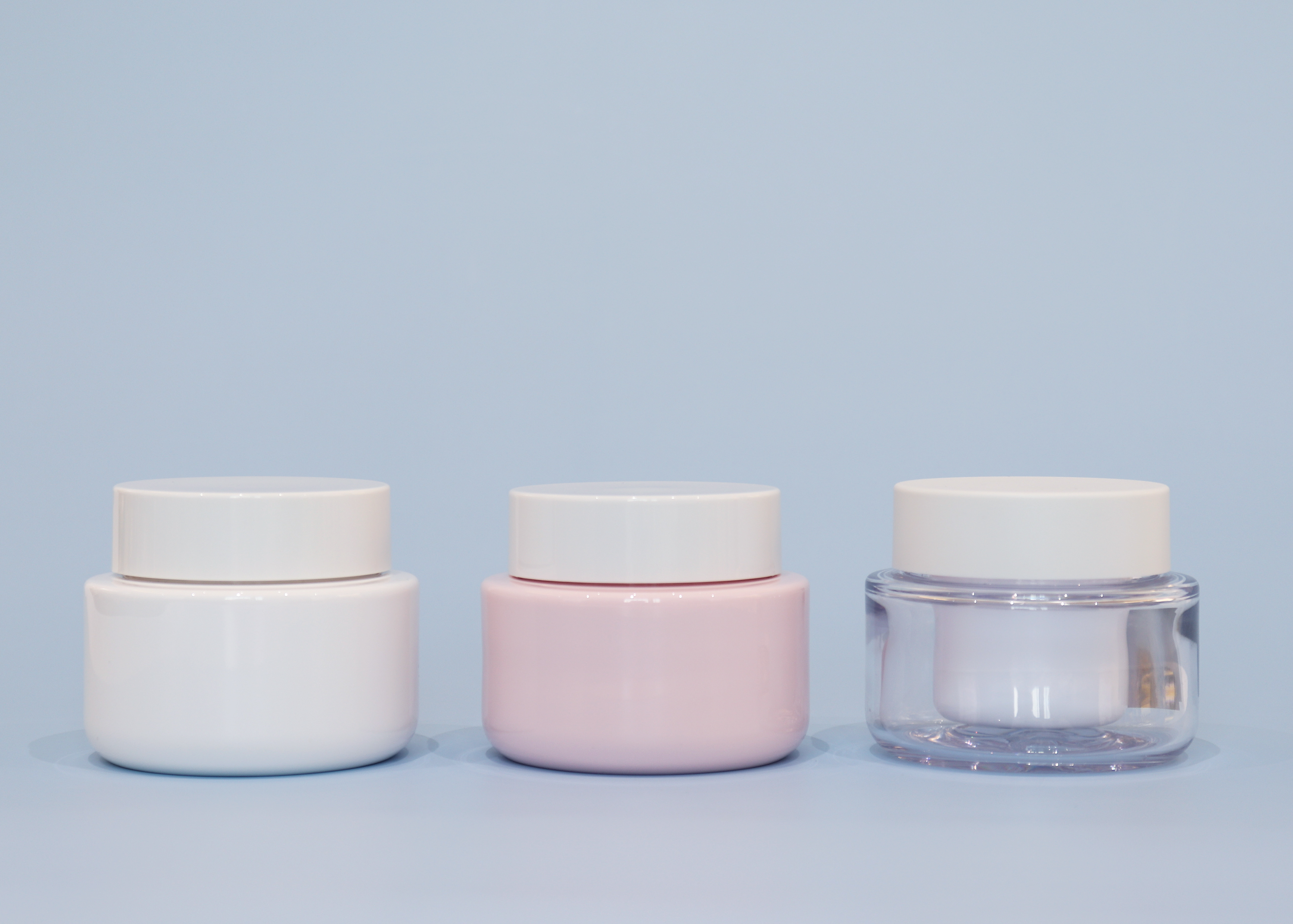 50ml PETG High Clear Plastic Jar Round Bottom Cream Jar Luxury Cosmetic Packaging With Lid Luxury Jar