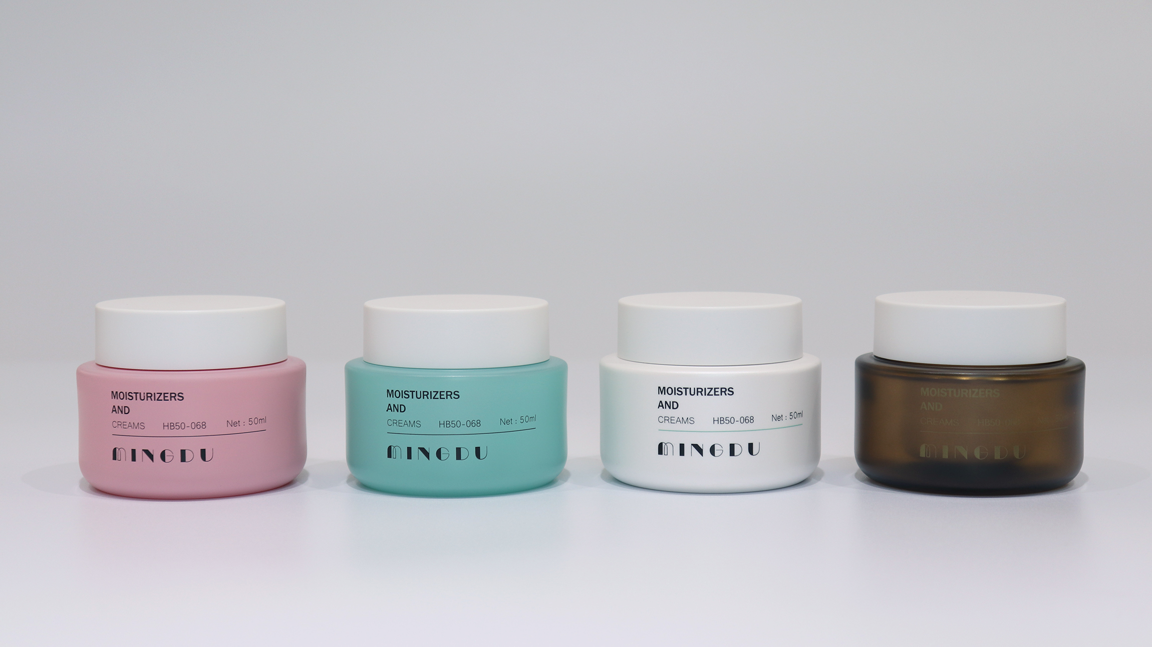 50ml PETG High Clear Plastic Jar Round Bottom Cream Jar Luxury Cosmetic Packaging With Lid Luxury Jar