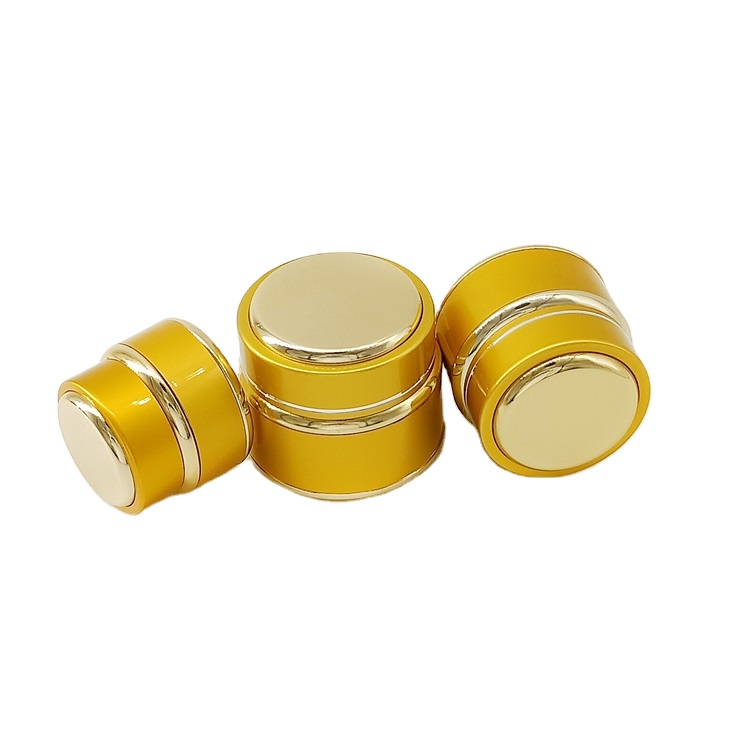 50ml Porcelain sStackable Cosmetic Round Gold Face Cream Empty Recycled Glass Jar