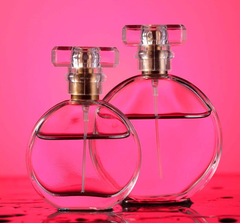 50ml Portable Luxury Clear Cosmetic Container Refillable Perfume Glass Bottle