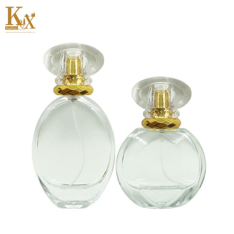 50ml Round Clear Empty Refillable Glass Spray Perfume Bottle