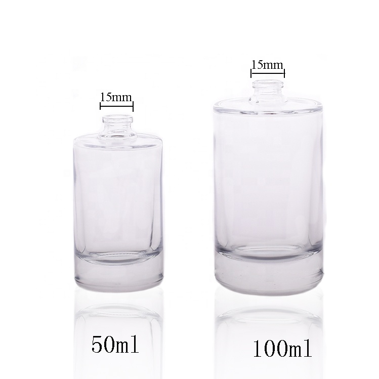 50ml Round CylinderTransparent Spray Glass Perfume Bottle