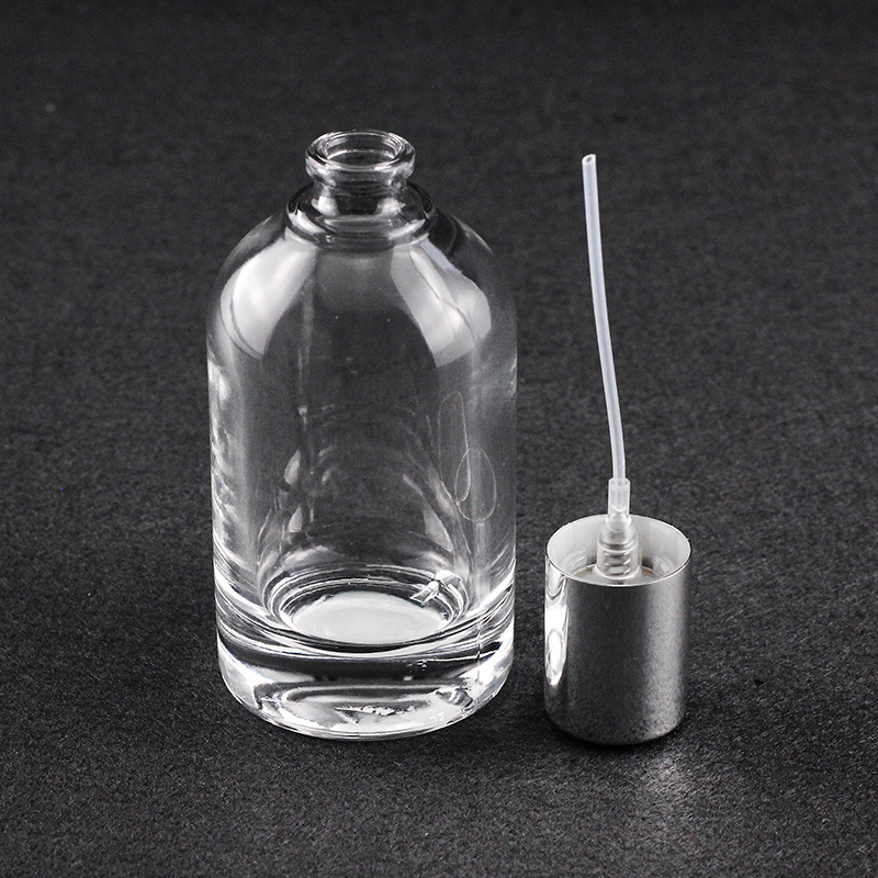 50ml Round Perfume Bottle Perfume Use and Personal Care Industrial Use Perfume Spray Bottle Glass Pump Sprayer Square Shape