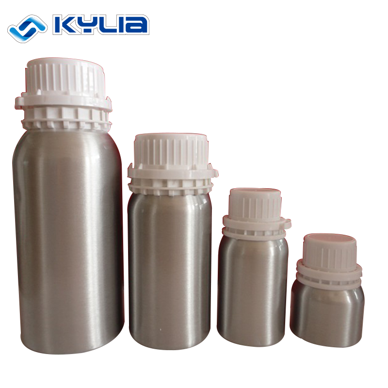 50ml Round Silver Golden Color Aluminum Essential Oil Bottle With White Screw Cap