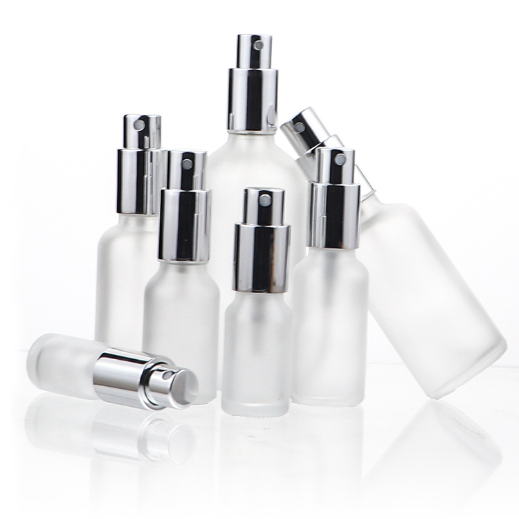 50ml Silver Spray Bottles Frosted Fine Mist Bottle Essential Oil Container For Cosmetic Oil