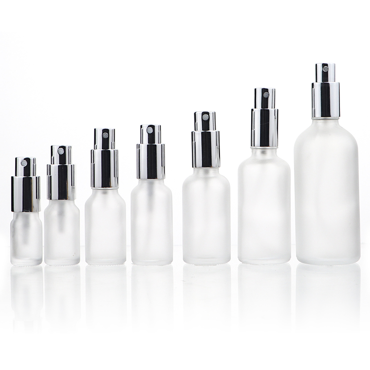 50ml Silver Spray Bottles Frosted Fine Mist Bottle Essential Oil Container For Cosmetic Oil