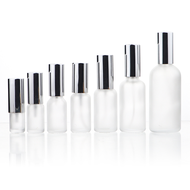 50ml Silver Spray Bottles Frosted Fine Mist Bottle Essential Oil Container For Cosmetic Oil