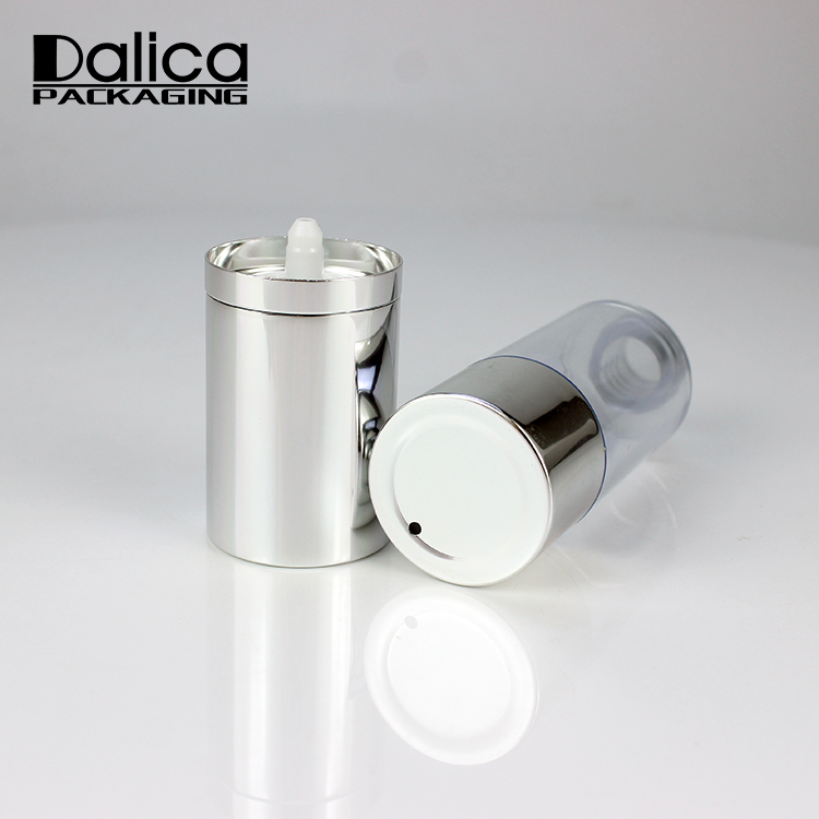 50ml Slik-screen Printing Clear Serum Airless Bottle with Pump Sprayer