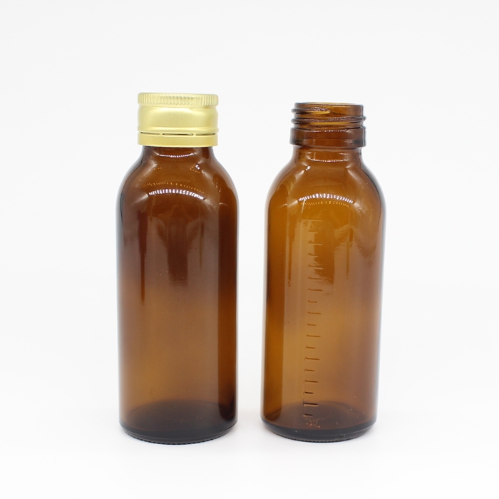 50ml Soda-Lime Liquid Medicine Glass Vial With Child Proof And Tamper Proof Caps
