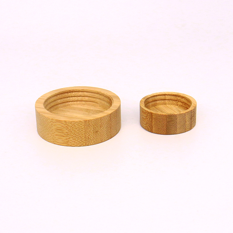 50ml Square Glass Cream Jar With Bamboo Lids For Skin Care