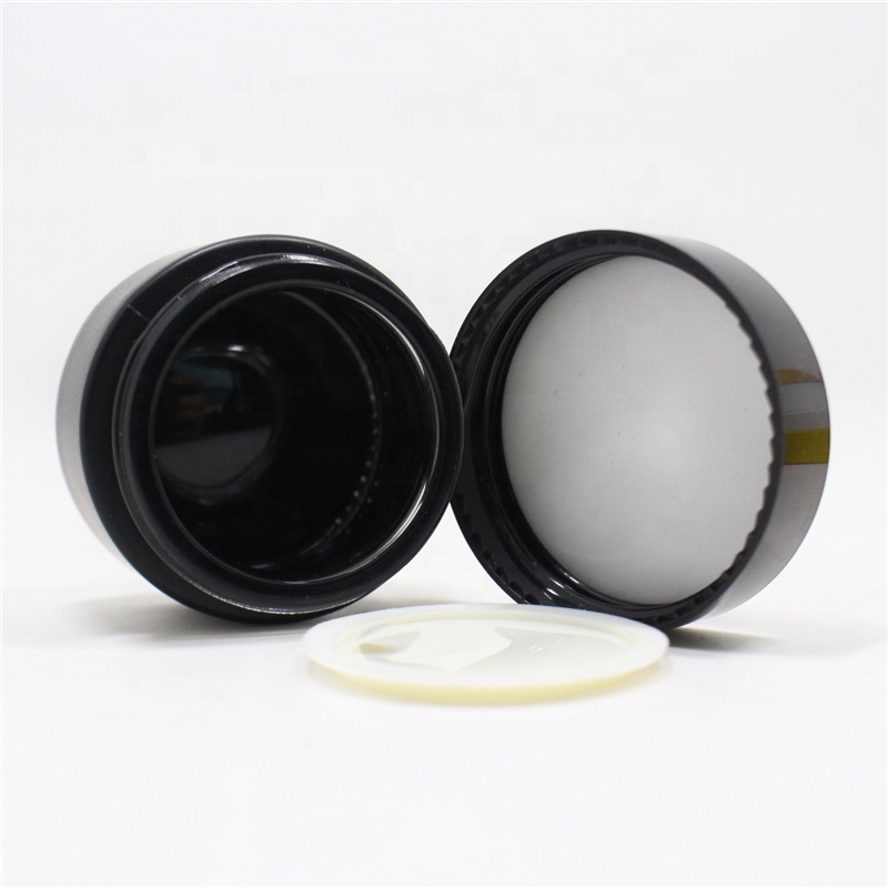 50ml Straight Sided Glass Luxury Jar 50g 100g 200g gradient grey glass cream jar with plastic lid
