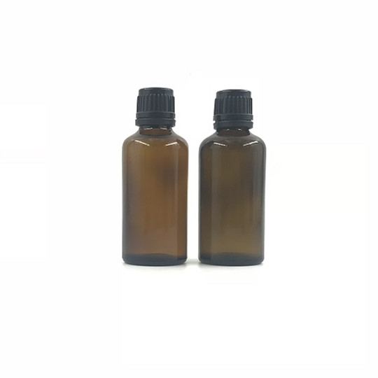 50ml amber essential oil glass bottle with tamper proof cap