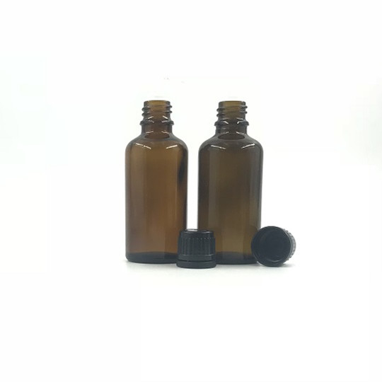 50ml amber essential oil glass bottle with tamper proof cap