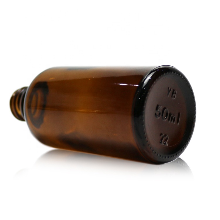 50ml amber glass bottle with black plastic screw cap glass bottles skin care packaging cosmetics containers and packaging
