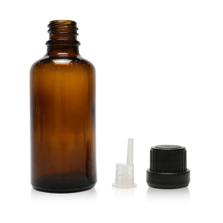 50ml amber glass bottle with black plastic screw cap glass bottles skin care packaging cosmetics containers and packaging
