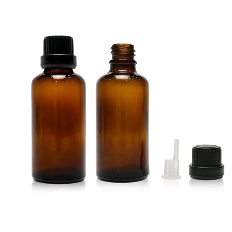 50ml amber glass bottle with black plastic screw cap glass bottles skin care packaging cosmetics containers and packaging