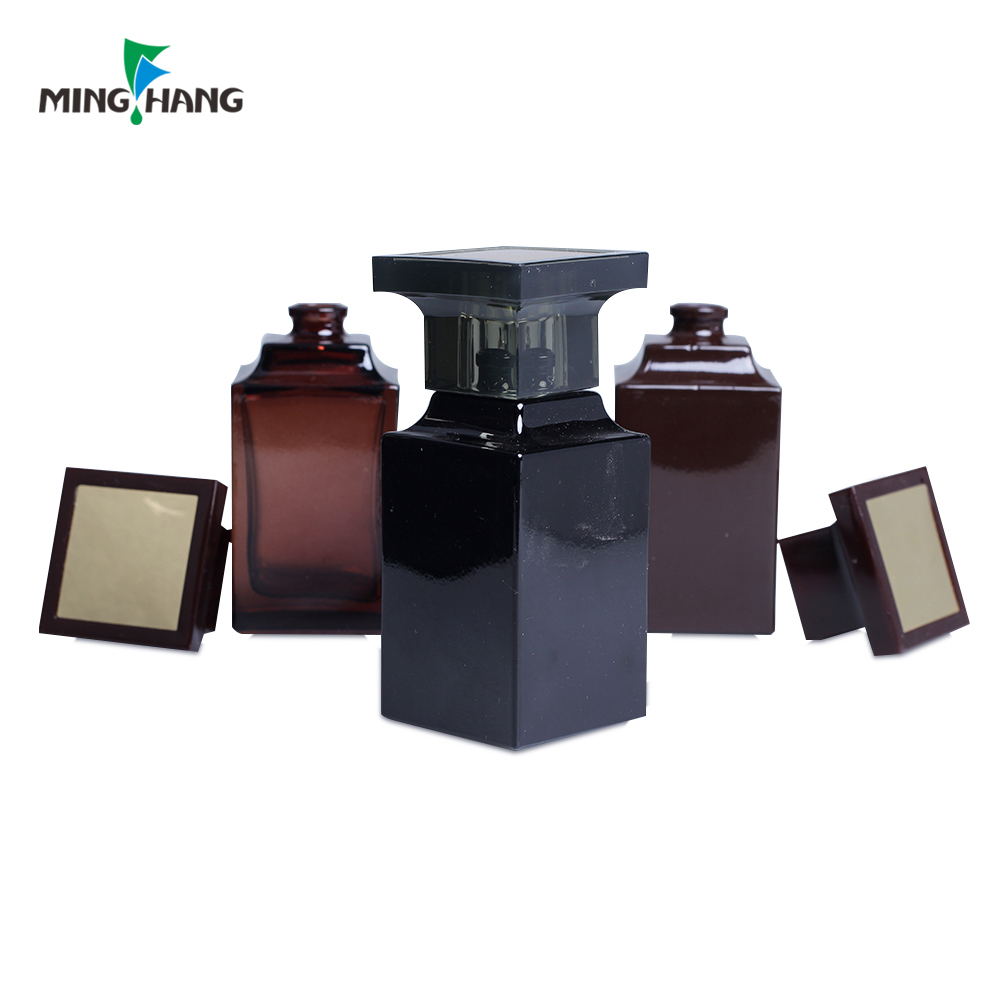 50ml amber square glass perfume bottle factory