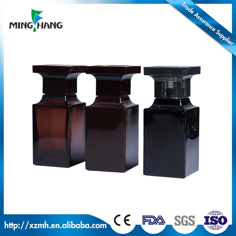 50ml amber square glass perfume bottle factory