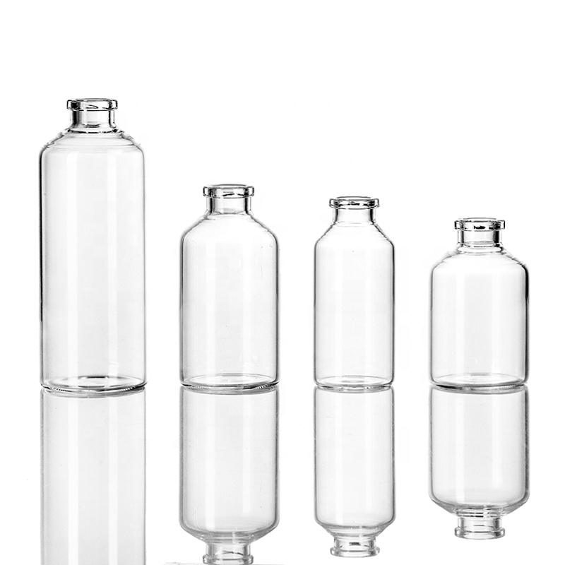 50ml amber tubular glass vial injection bottle medical use