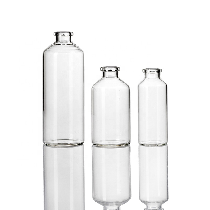 50ml amber tubular glass vial injection bottle medical use
