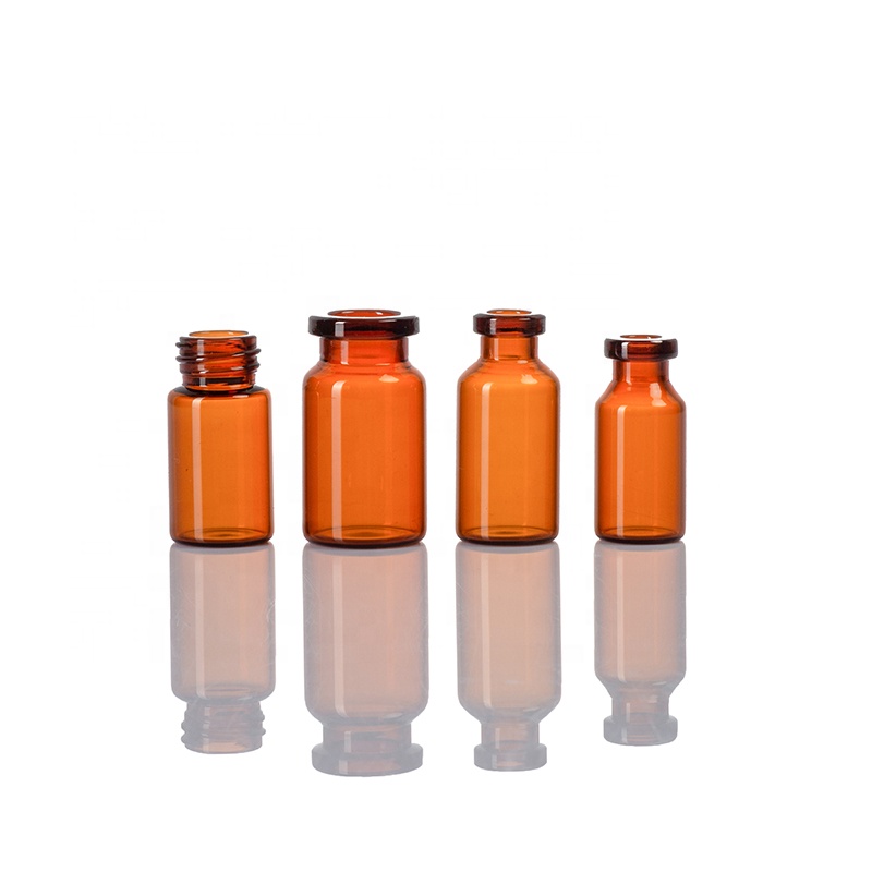 50ml amber tubular glass vial injection bottle medical use