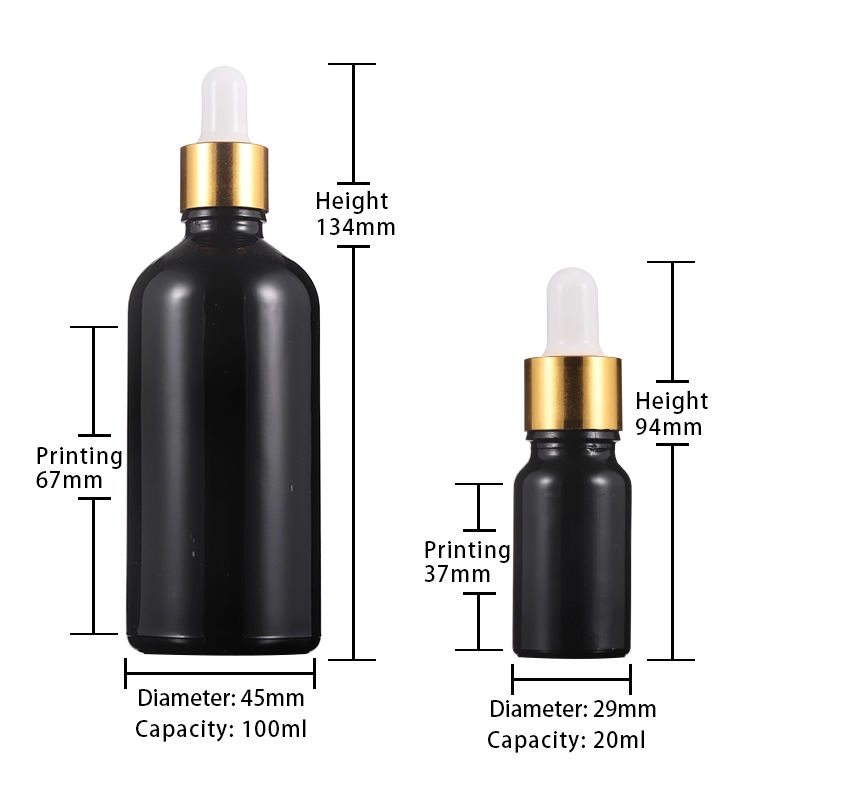 50ml black bottle with child-proof essential oil dropper