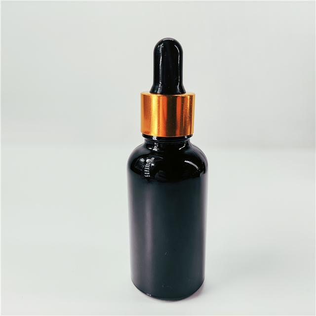 50ml black glass essential oil bottles Boston round bottle