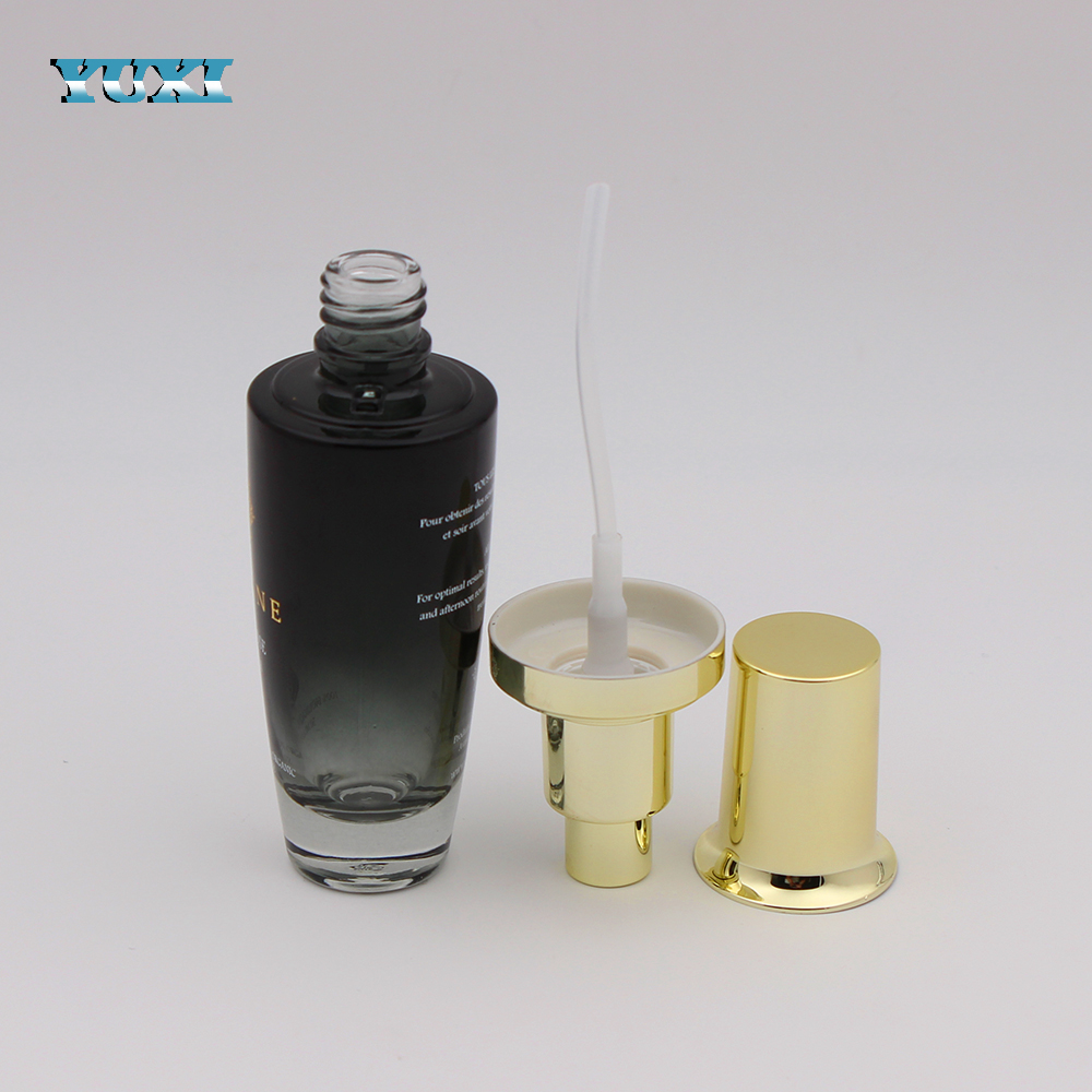 50ml bulk empty black glass cosmetic bottle set