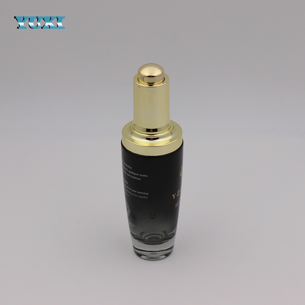 50ml bulk empty black glass cosmetic bottle set