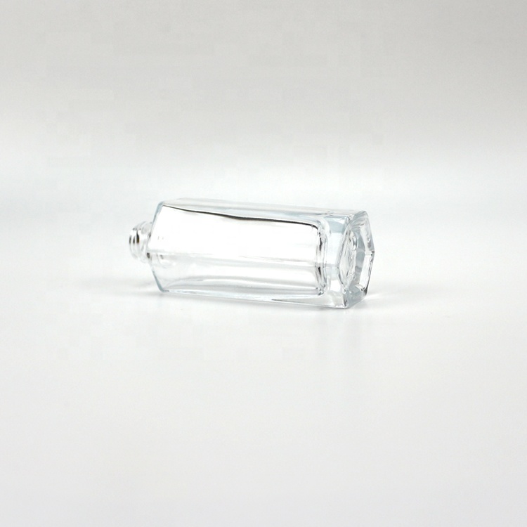 50ml claear glass spray bottle with silver cap 1oz 2oz