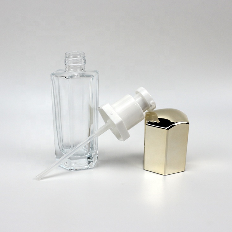 50ml claear glass spray bottle with silver cap 1oz 2oz