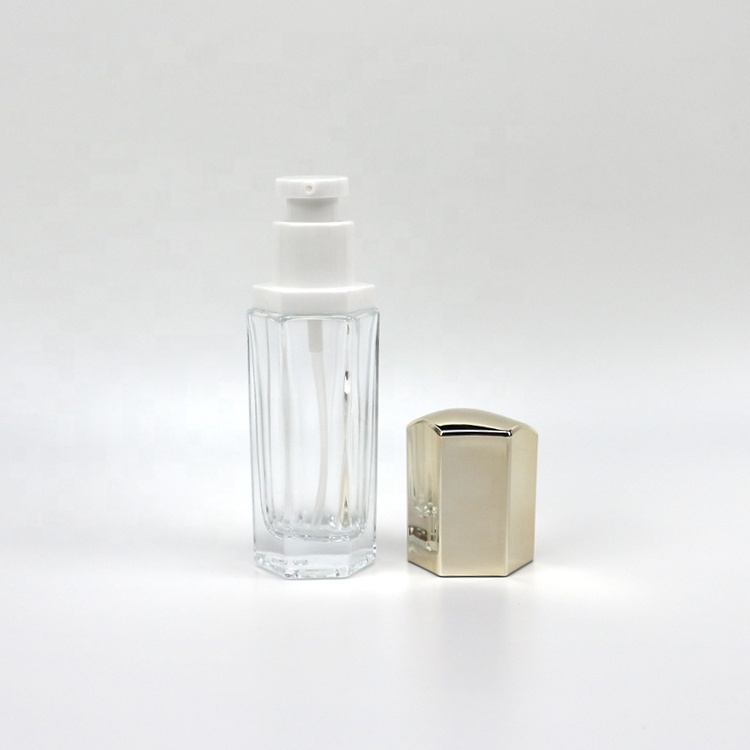 50ml claear glass spray bottle with silver cap 1oz 2oz