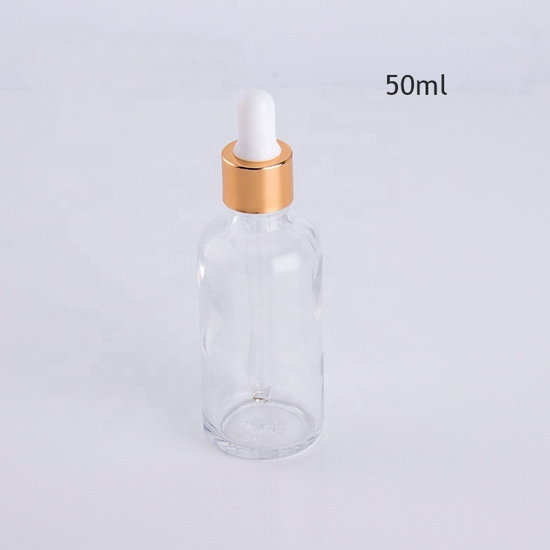 50ml clear glass dropper bottle essential oil bottles with glass dropper