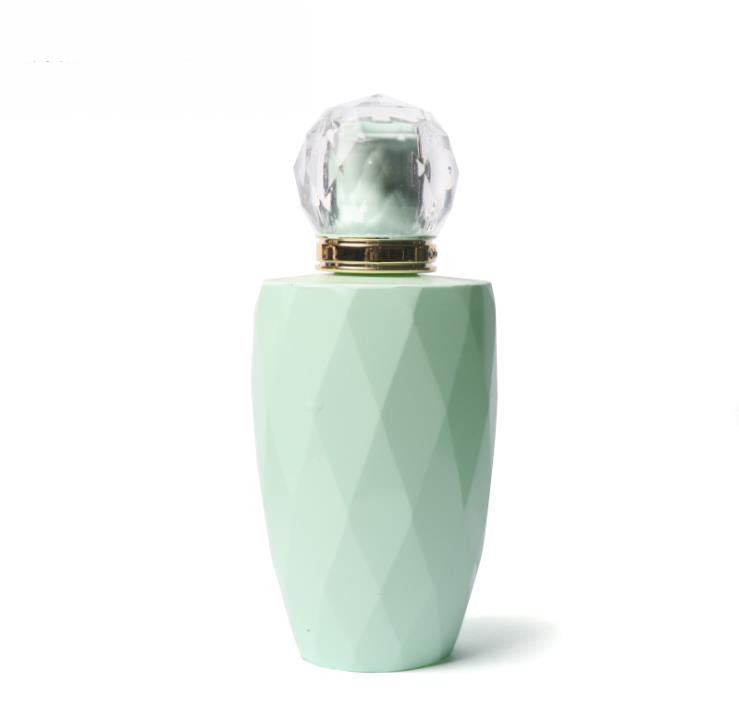 50ml clear glass perfume bottle jar cosmetic spray bottle with gold aluminum lid