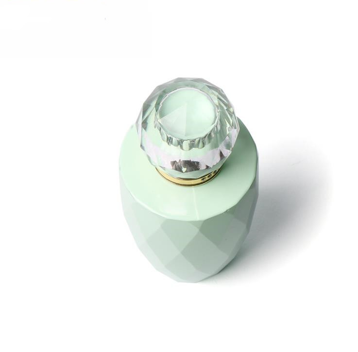 50ml clear glass perfume bottle jar cosmetic spray bottle with gold aluminum lid