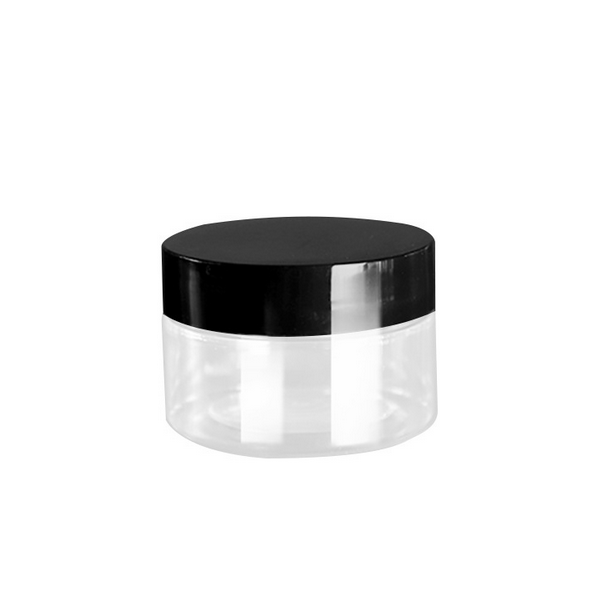 50ml clear makeup  skincare body butter lotion scrub containers with silver cap
