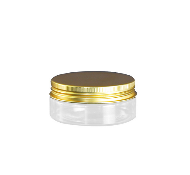 50ml clear makeup skincare body butter lotion scrub containers with silver cap