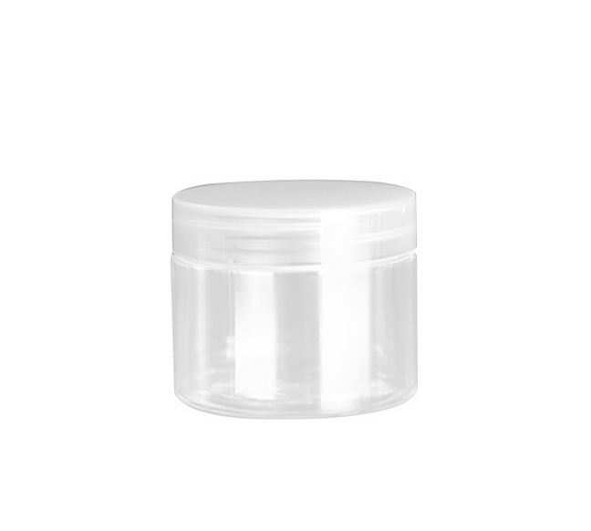 50ml clear makeup skincare body butter lotion scrub containers with silver cap